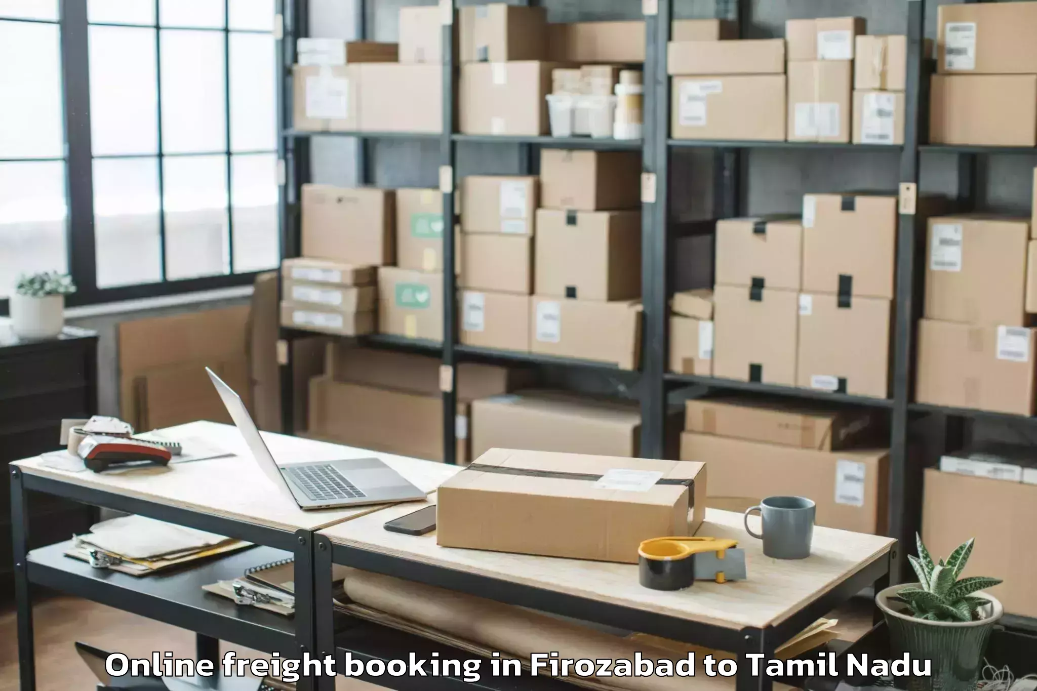 Trusted Firozabad to Vedaraniyam Online Freight Booking